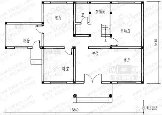 二层的实用小别墅