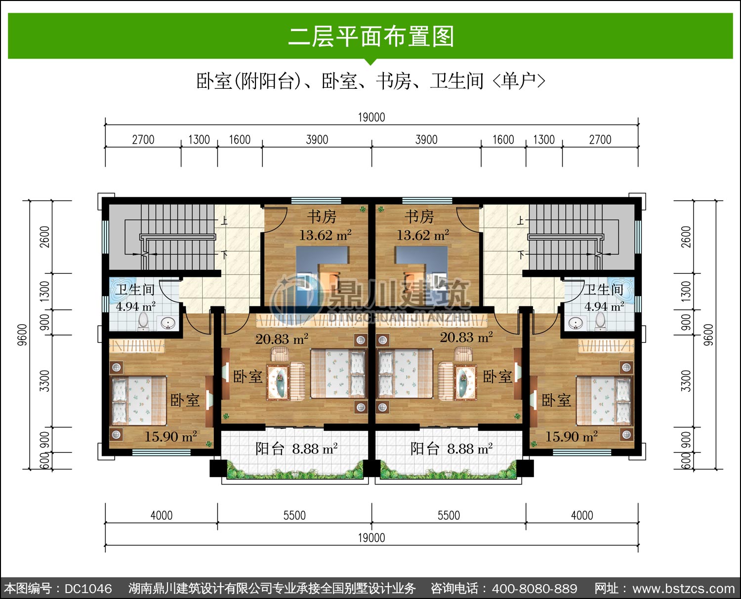 大气新中式三层双拼别墅图纸及效果图_农村自建别墅设计,鼎川建筑_双拼别墅_图纸超市_别墅图纸超市