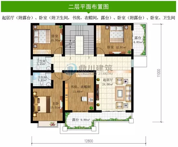 新中式三层别墅设计图，现代与经典的完美结合！